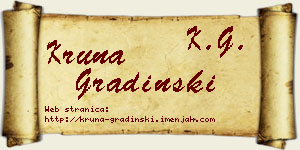 Kruna Gradinski vizit kartica